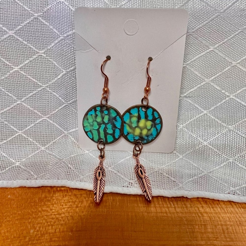 Southwestern Copper Earrings, Western Earrings and Jewelry, Native Style jewelry